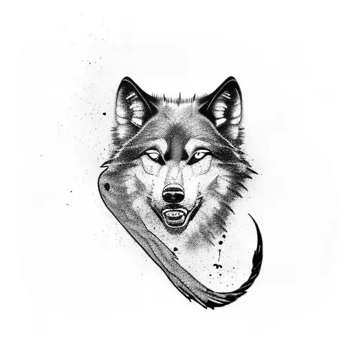 A Black Wolf Wrapped Around My Forearm