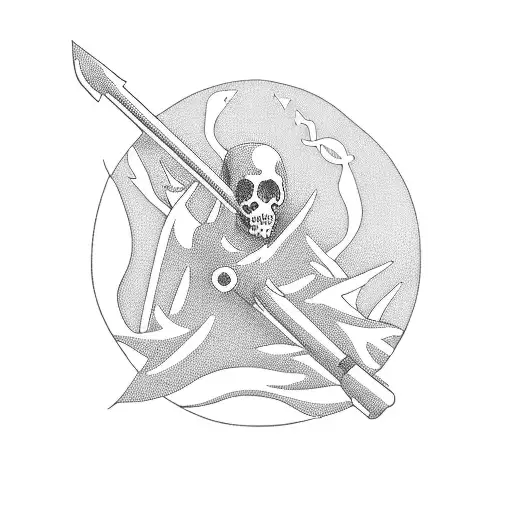 Grim Reaper Making Peace Sign