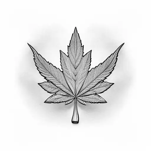 Marijuana Leaf With Smoke