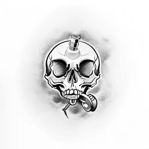 A Combination Of A Skull And A Stethoscope