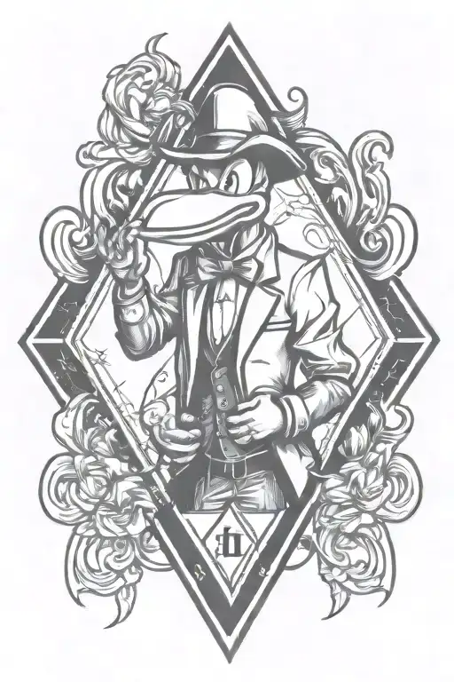 Hood Cartoon Chatacter Daffy Duck Diamond Teeth