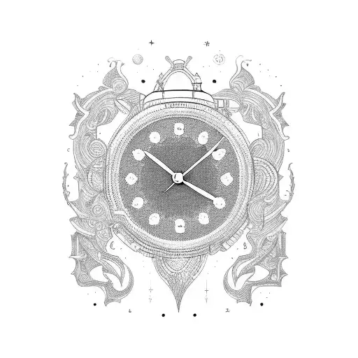 Digital Clock 1312 In Space Style