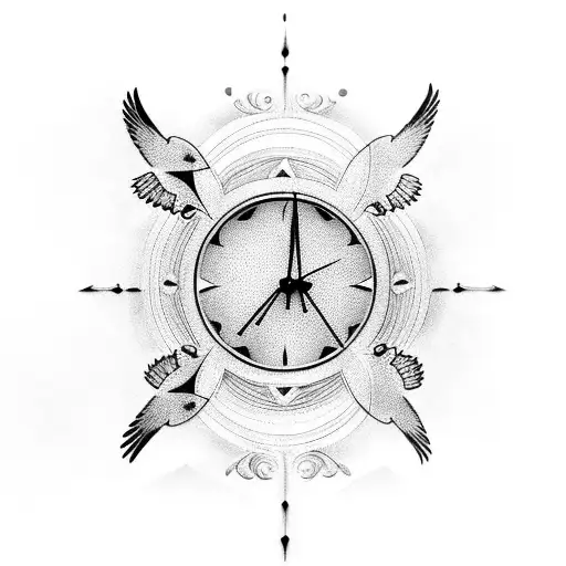 Clock With Doves