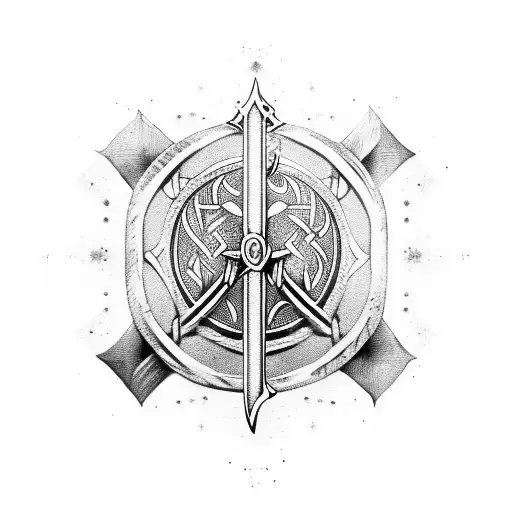 Medieval Sword With Viking Runes