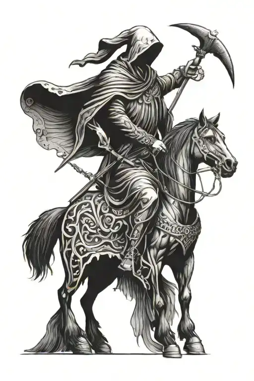 Dark Horse With Grim Reaper