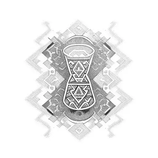 A Mesmerizing Hmong-inspired Hourglass With Intricate Dotwork