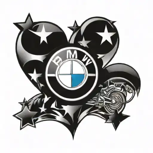 Bmw Logo And Star And Heart