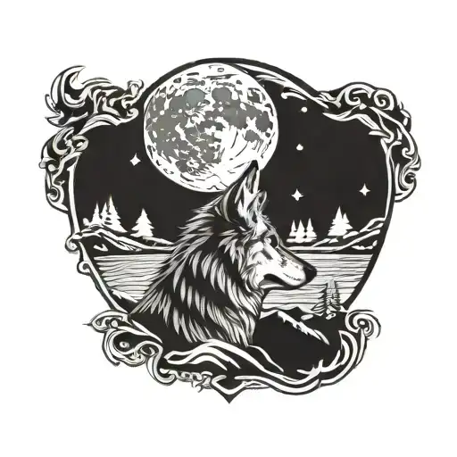 Wolf Howling At The Moon