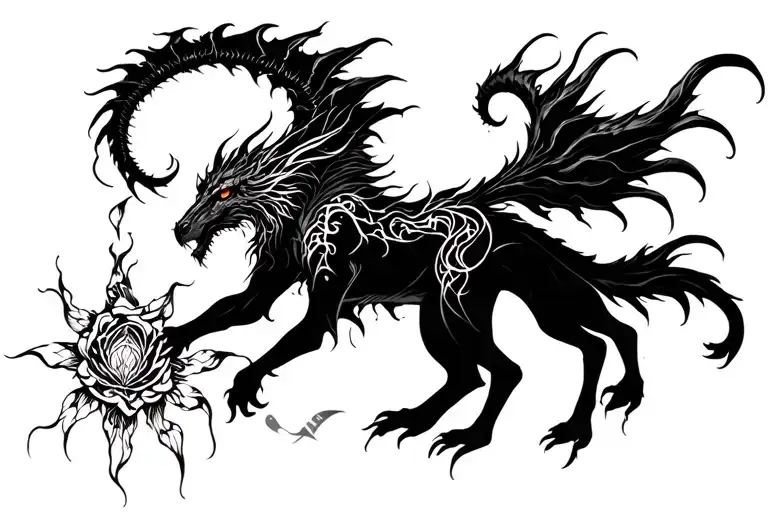 Creative Mythical Creature Surrounded