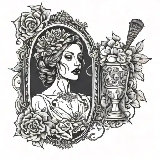 Bloody Mary In A Mirror Reflection