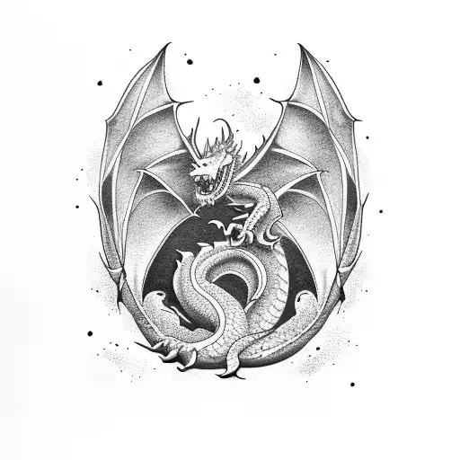 A Dragon Made Entirely Out Of Coffee Beans