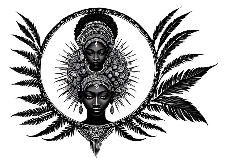African Goddess Surrounded