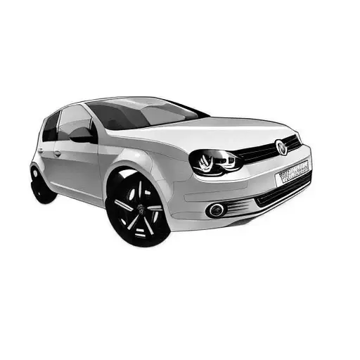 A White Volkswagen Golf
