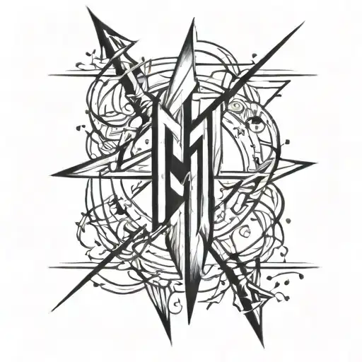 Roman Numerals Mmvi With Lightning Bolts