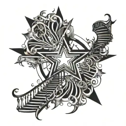 Star Made Out Of A Spiral Staircase