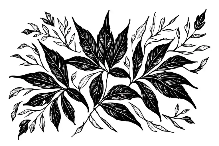 Leaf Tattoo Flashes