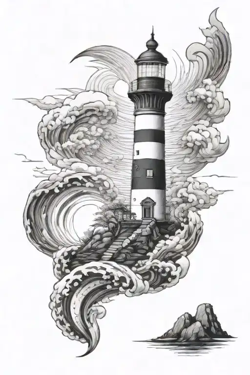 Lighthouse During A Storm