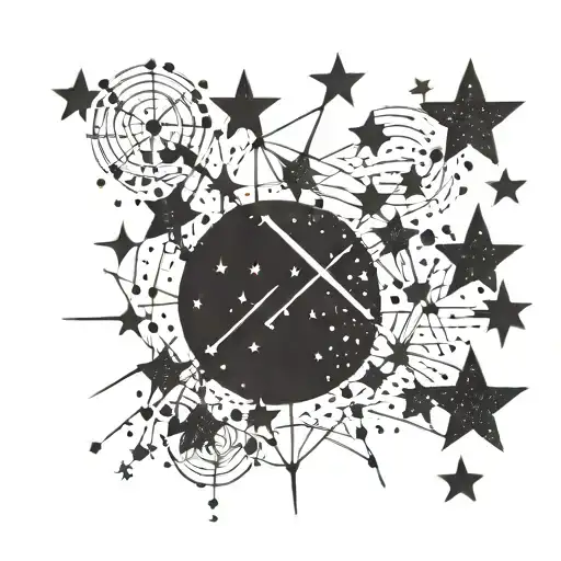 Stray Kids Logo Incorporated Into A Constellation Of Stars