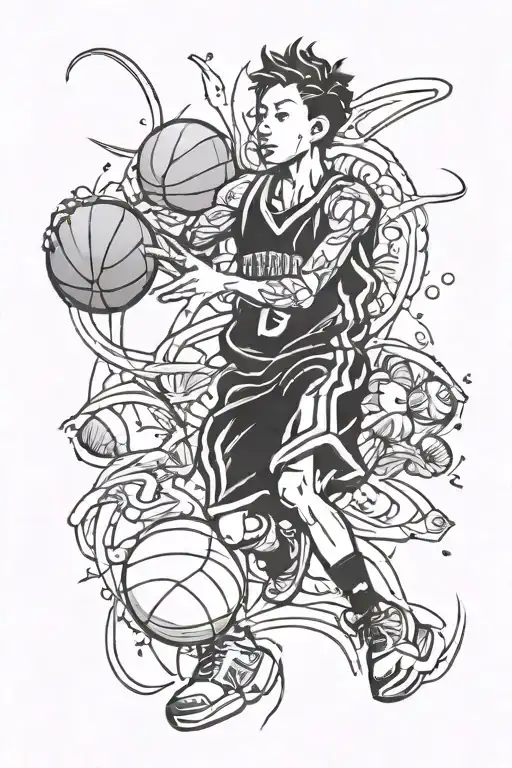 Basketball Theme Sleeve With Kids