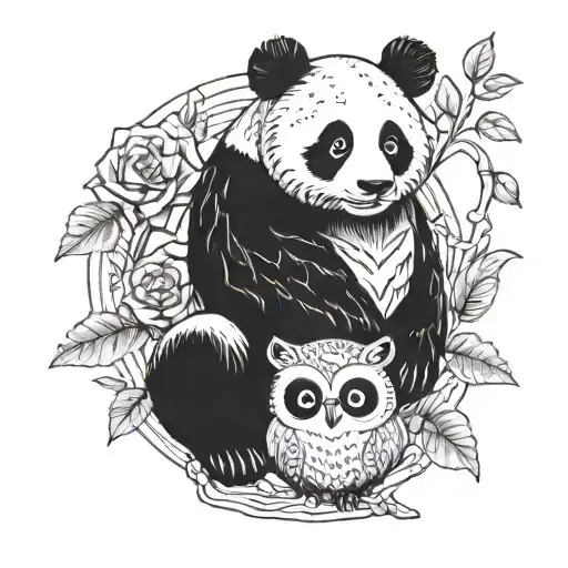 Panda And Owl