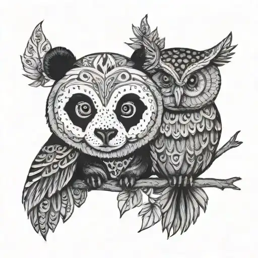 Panda And Owl