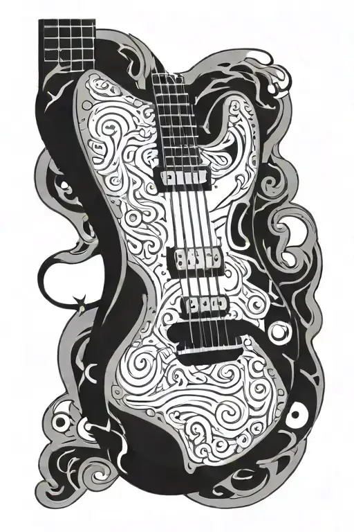 Guitar F Hole Surrounded