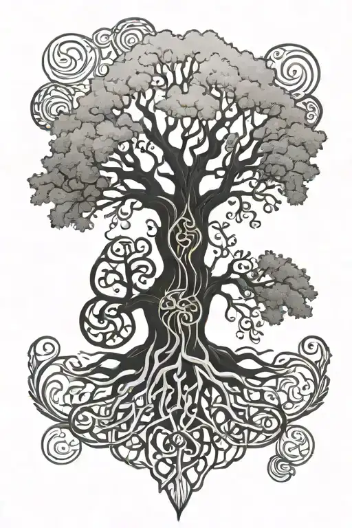 Norse Tree Of Life Intertwined