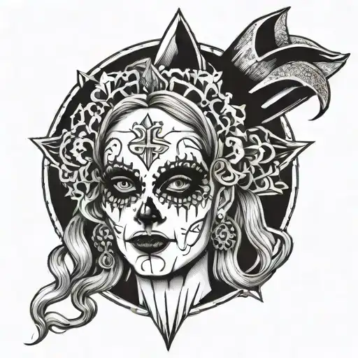 La Sagrada Familia Gothic Clown Woman