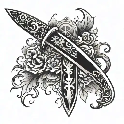 Money Knife Blade Decorated