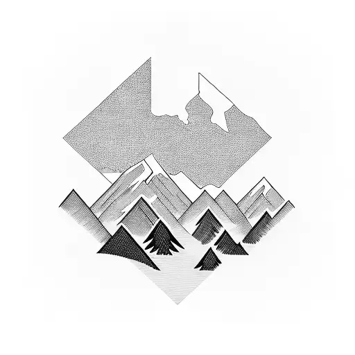 Texas Outline With Colorado Mountains