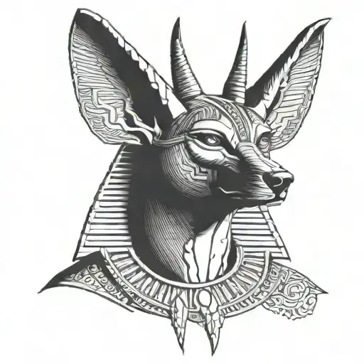 Anubis Portrait With Half