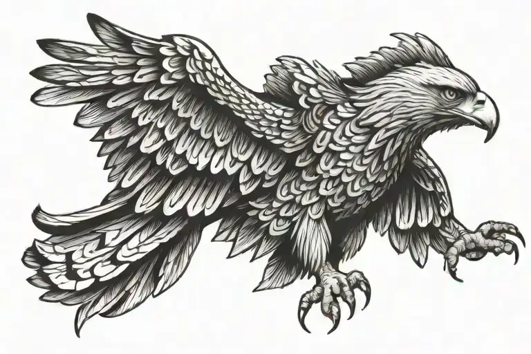 Sitting Eagle Perched