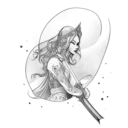Lady Wizard With Sword
