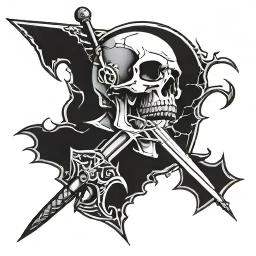 Skull And Sword And Lightning