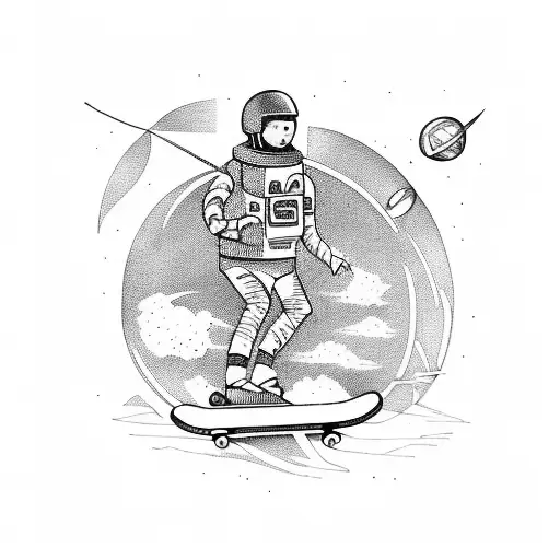 Skateboarding In Space