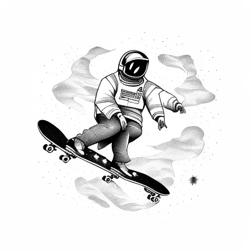 Skateboarding In Space