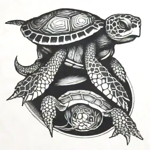 Turtle Eating A Man's Left Thigh