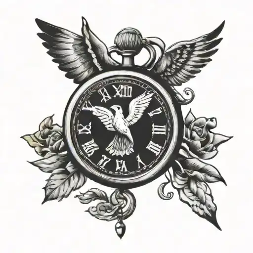 Pocket Watch Lyon Dove Flying Away