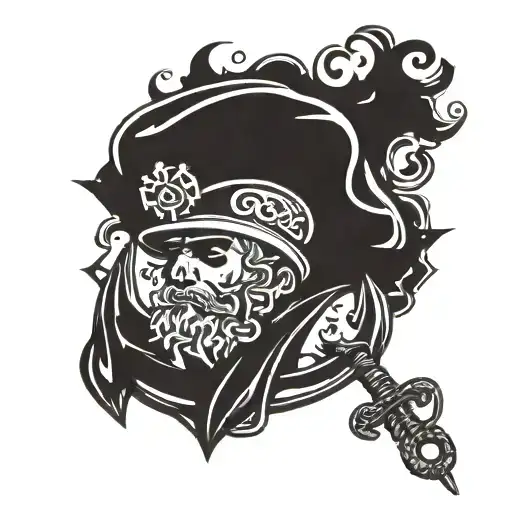 Navy Anchor With Sailor Hat And The Word Navy