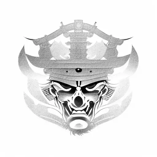 Tattoo Samurai Mask