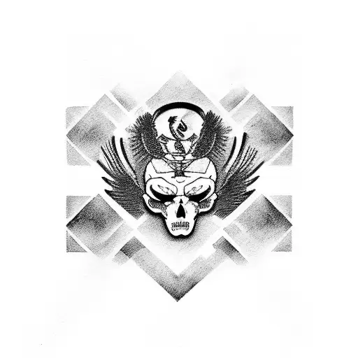 Raven With Rammstein Logo