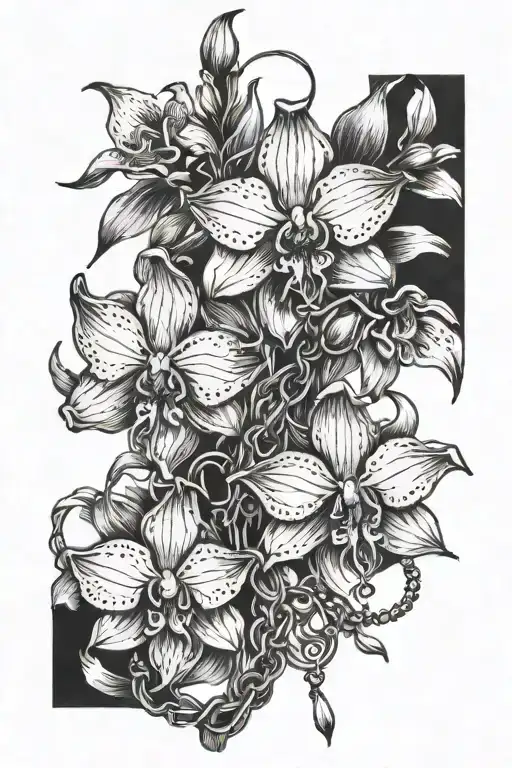 Rosary Orchids Intertwined