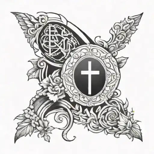 Catholic Tattoo On Knee