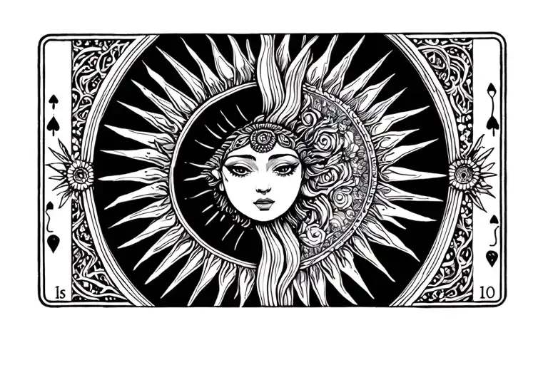 Tarot Card Sun Woman