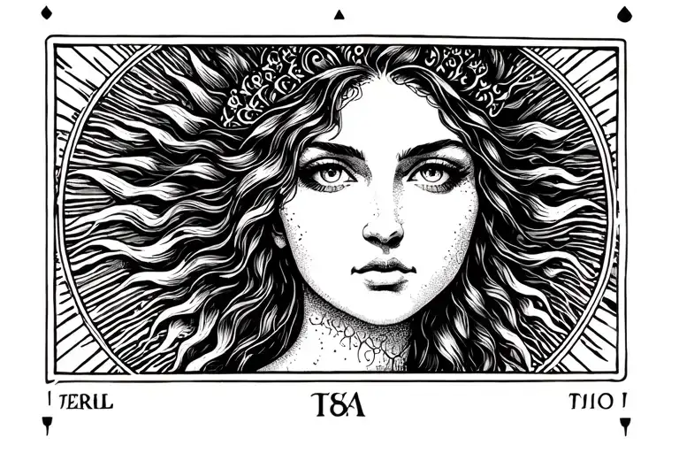 Tarot Card Sun Woman