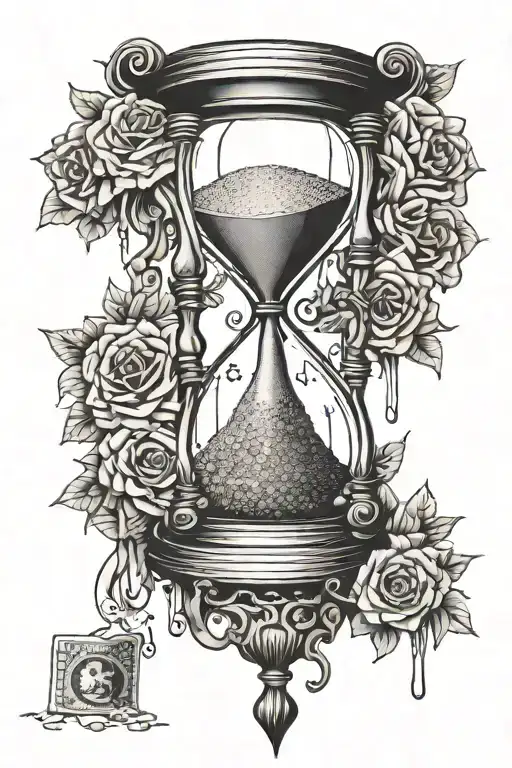 Hourglass Filling Money With Sand