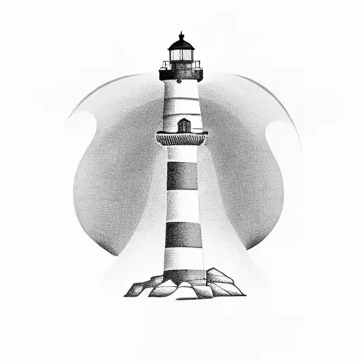Lighthouse With Negative Space