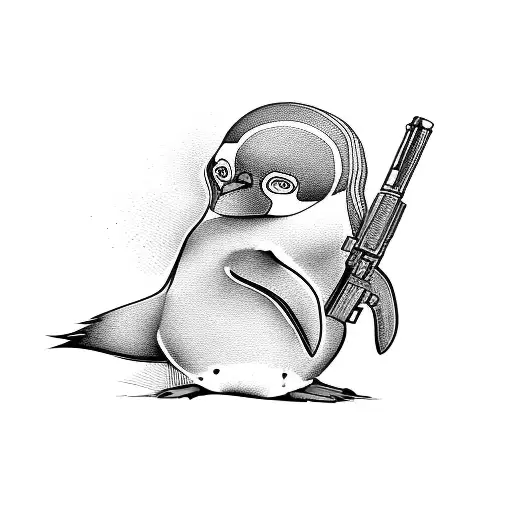 Penguin With Gun