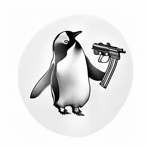 Penguin With Gun