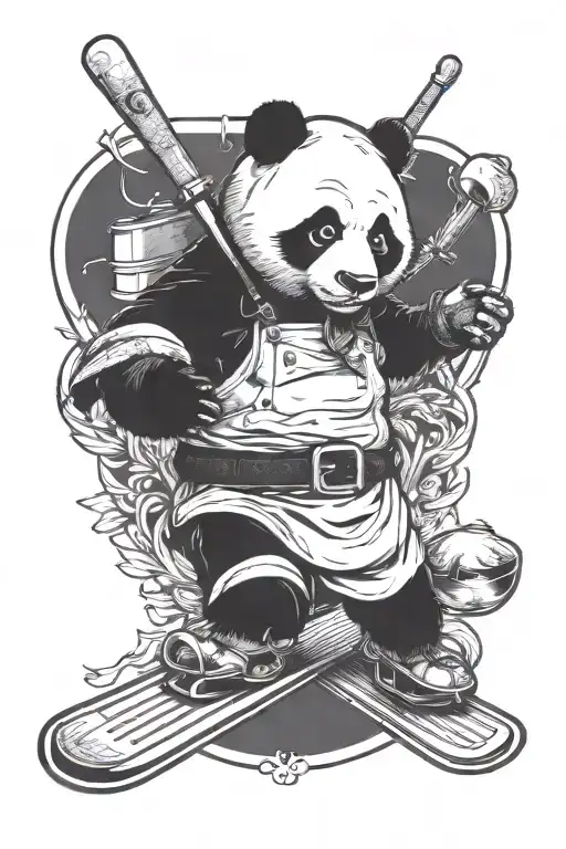 Panda Chef Snowboarding